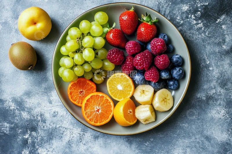高清大图下载【趣麦麦图】一盘新鲜的水果拼盘