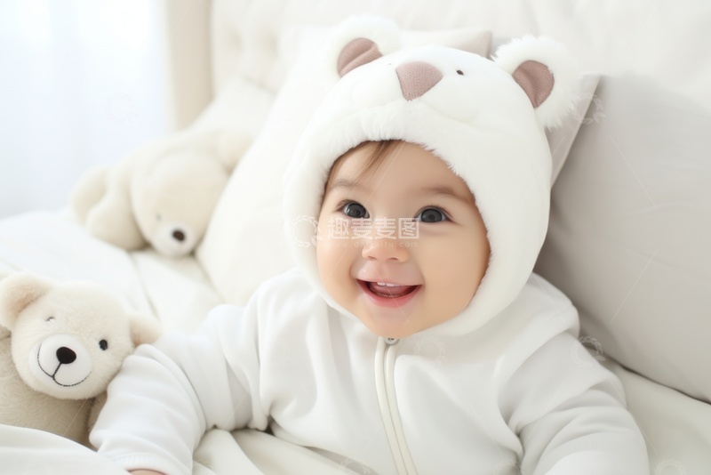高清大图下载【趣麦麦图】穿着婴儿服的可爱小孩