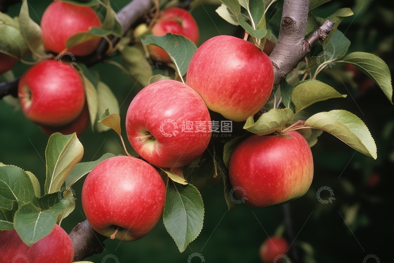 高清大图下载【趣麦麦图】硕果累累的苹果园