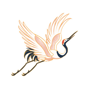 白露节气飞鹤仙鹤丹顶鹤白鹭飞鸟