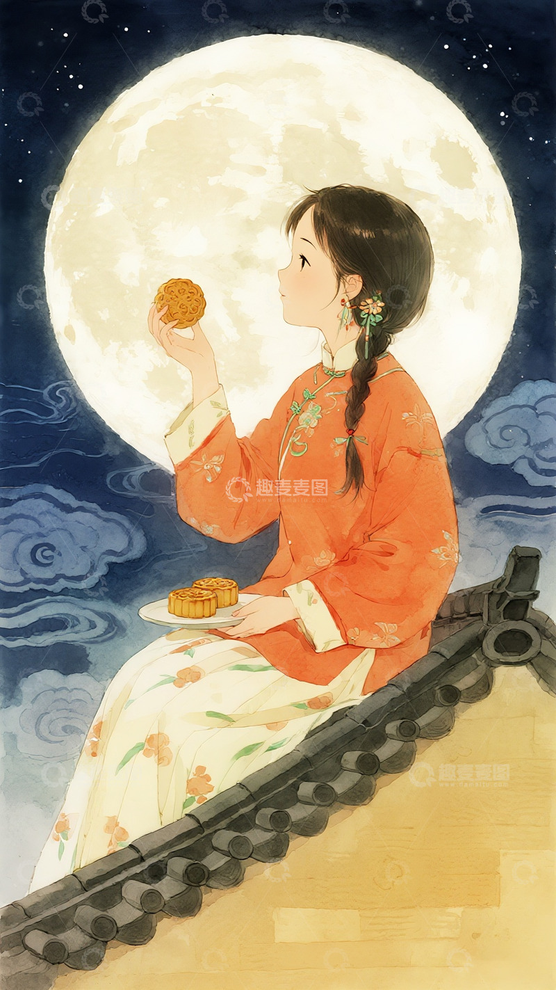 高清大图下载【趣麦麦图】中秋节壁纸2