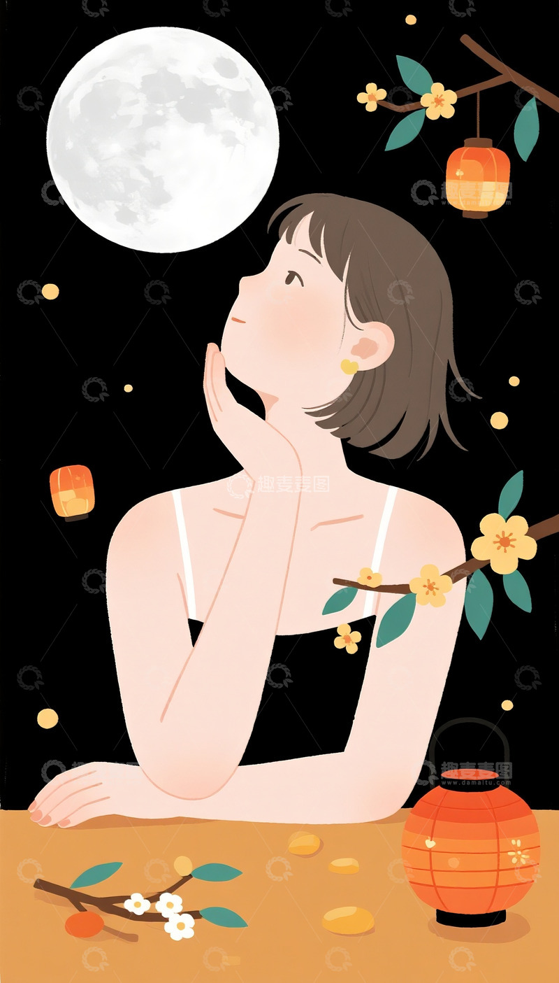 高清大图下载【趣麦麦图】中秋节壁纸4