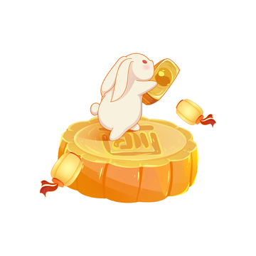 中秋节月饼糕点甜品兔子花灯灯笼