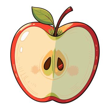 一个切开的苹果