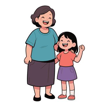 奶奶和孙女人物