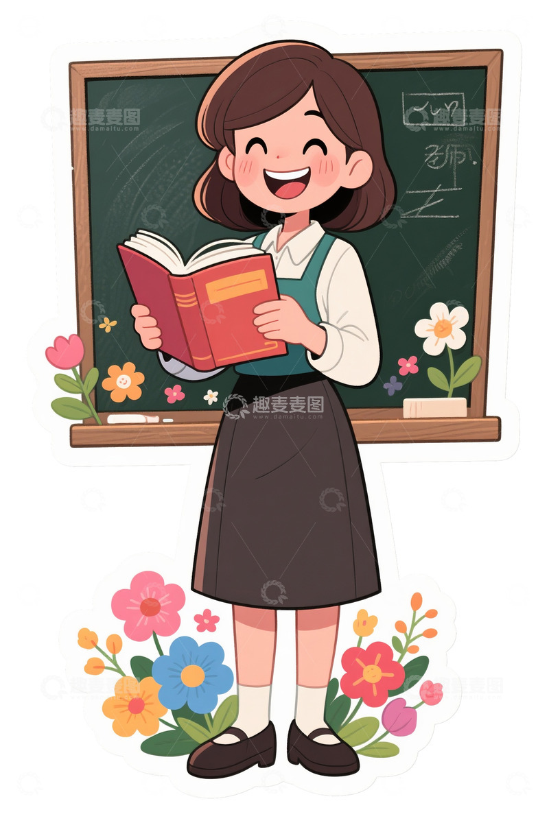 高清大图下载【趣麦麦图】教师节卡通人物3