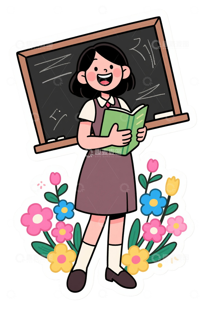 高清大图下载【趣麦麦图】教师节卡通人物2