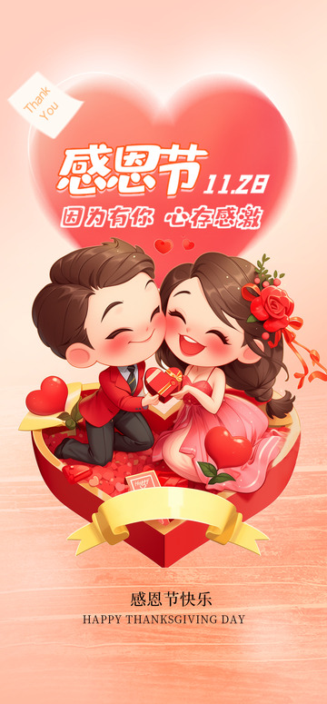 节日感恩节创意宣传海报