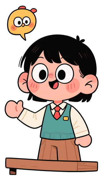 可爱的卡通小孩