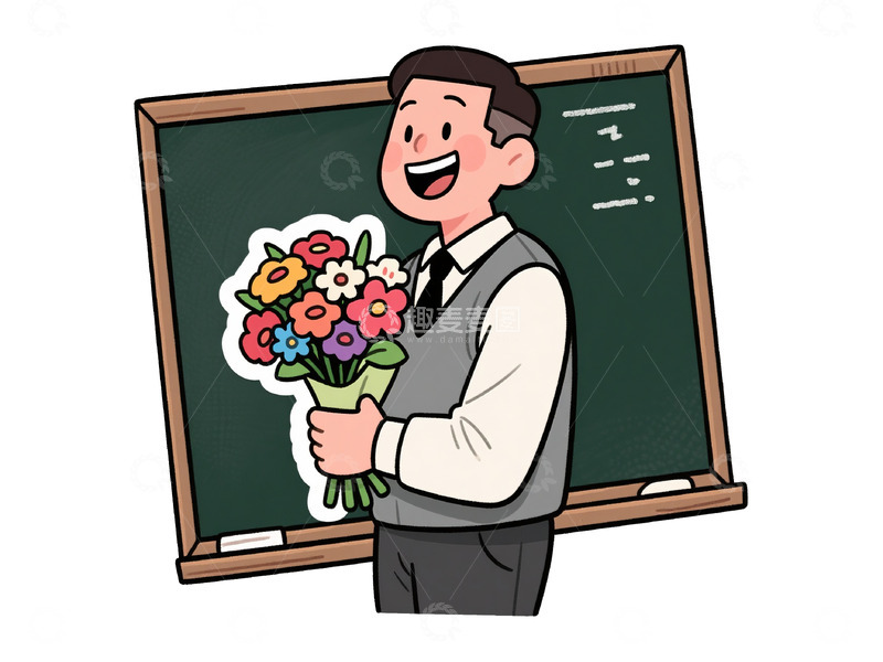 高清大图下载【趣麦麦图】教师节卡通人物4