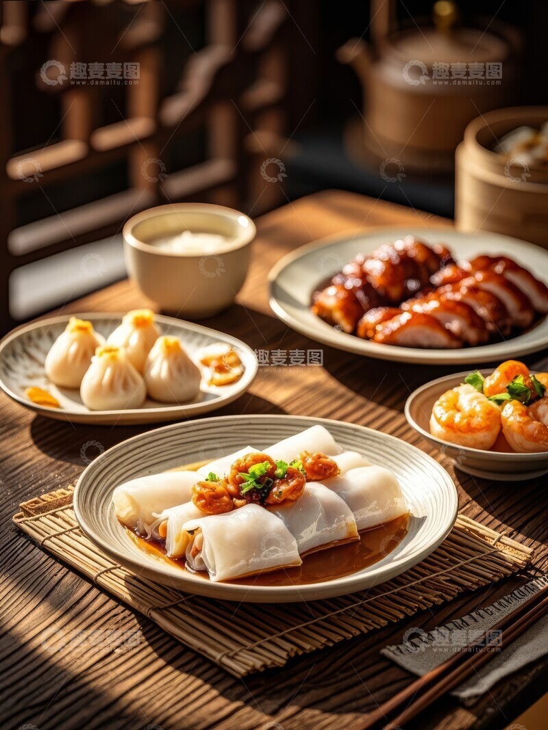 高清大图下载【趣麦麦图】广东点心茶餐厅美食