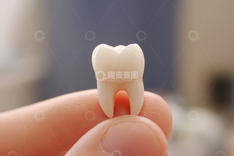 高清大图下载【趣麦麦图】手拿着一颗牙齿