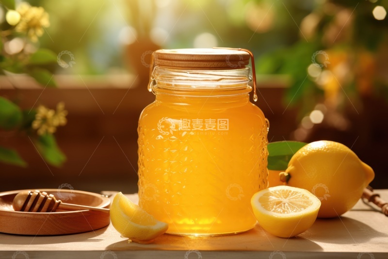 高清大图下载【趣麦麦图】-一罐子蜂蜜柚子