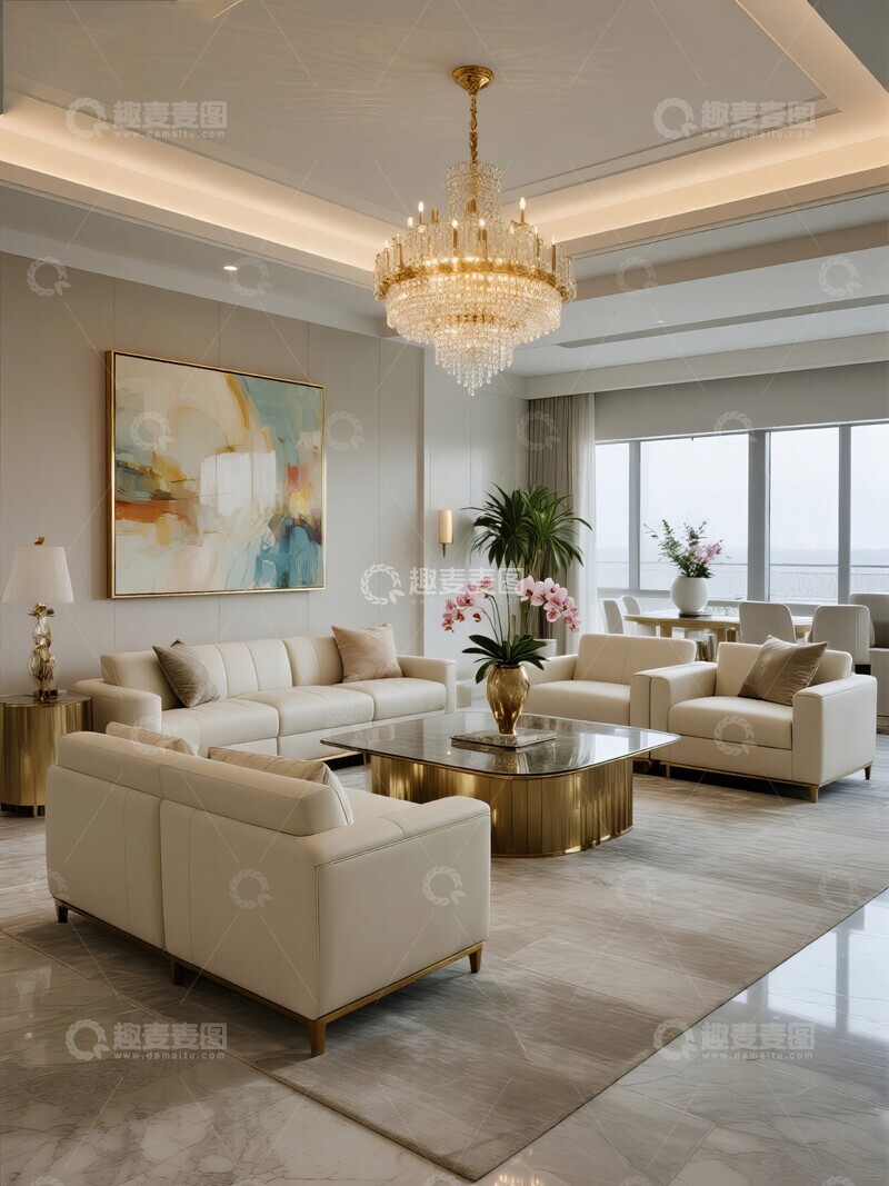高清大图下载【趣麦麦图】高级公寓酒店客厅房间装修