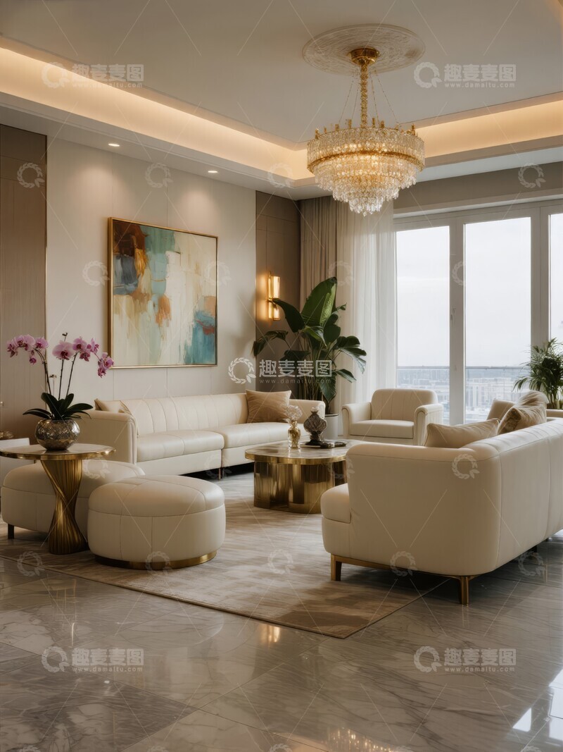 高清大图下载【趣麦麦图】公寓酒店客厅房间装修样板间