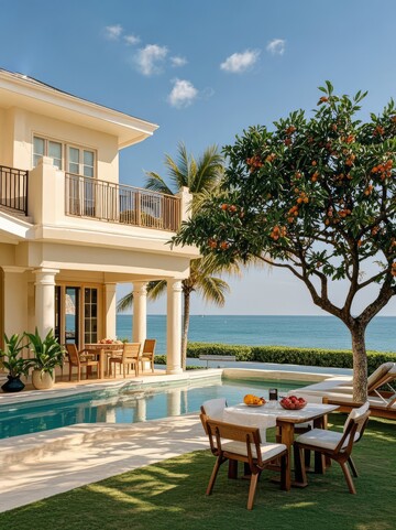 海景房度假旅行户外游泳池