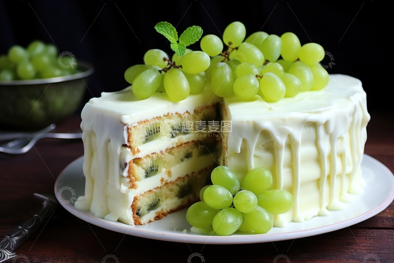 高清大图下载【趣麦麦图】美味的水果奶油蛋糕