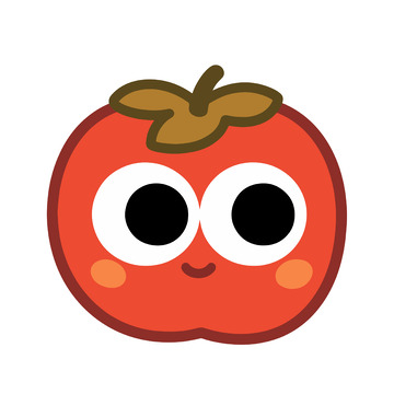 可爱表情番茄卡通插画