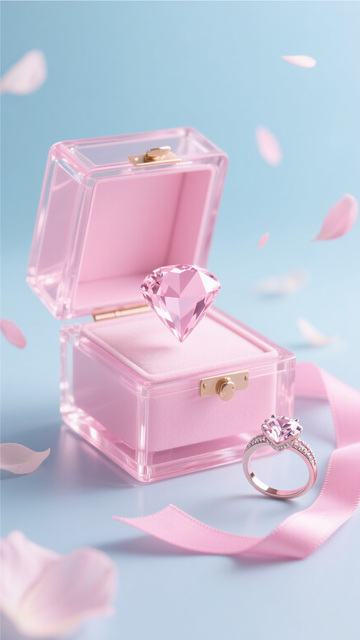 浪漫情人节粉色礼盒