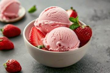 草莓沙冰冰激凌