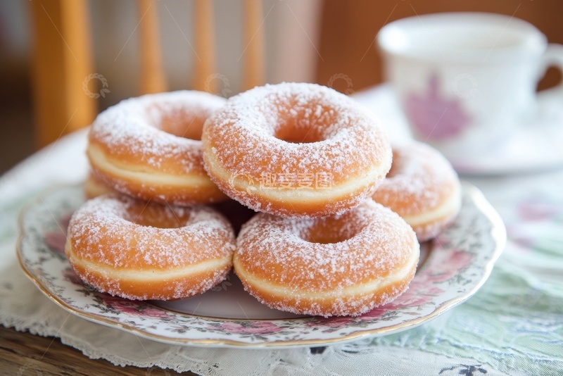 高清大图下载【趣麦麦图】一盘美味的甜甜圈