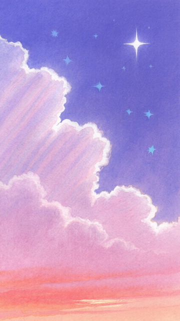 天空插画治愈壁纸3