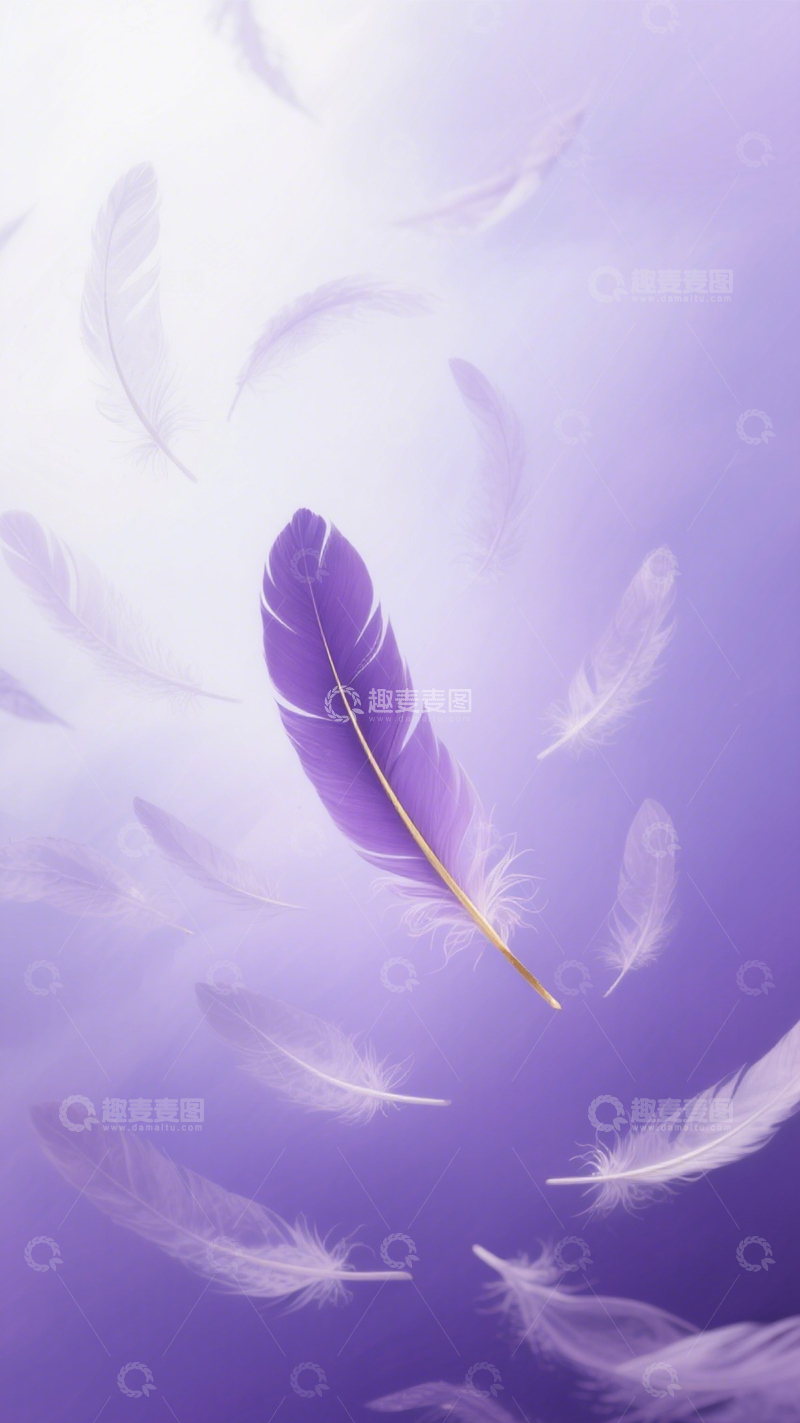 高清大图下载【趣麦麦图】紫羽梦幻浪漫壁纸3