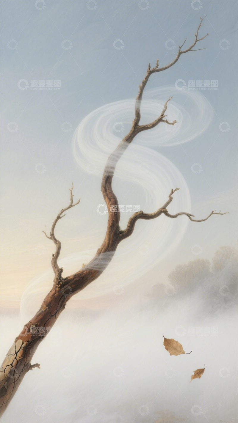 高清大图下载【趣麦麦图】枯根迷雾超现实艺术壁纸