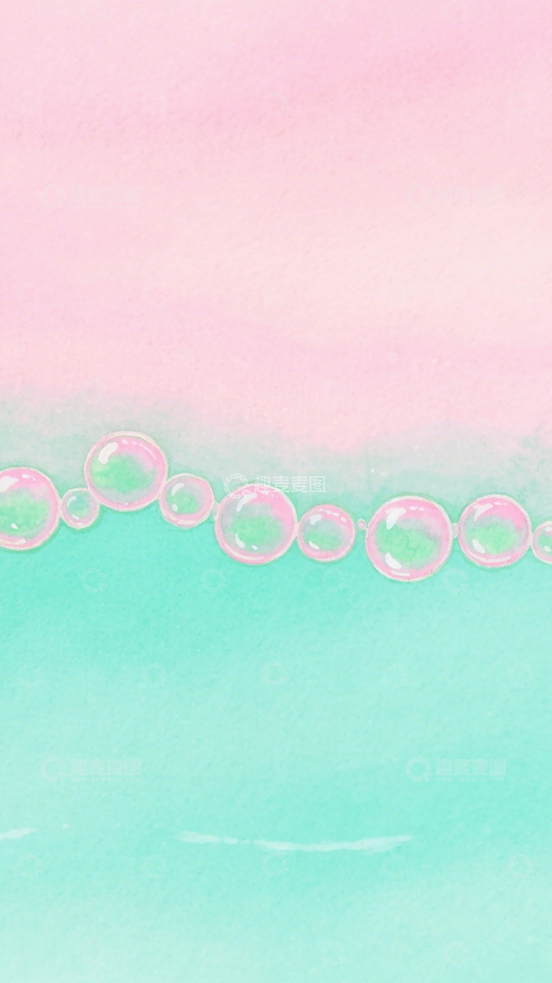 高清大图下载【趣麦麦图】粉泡轻甜治愈壁纸2