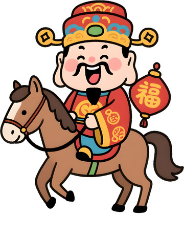 喜庆马年财神爷