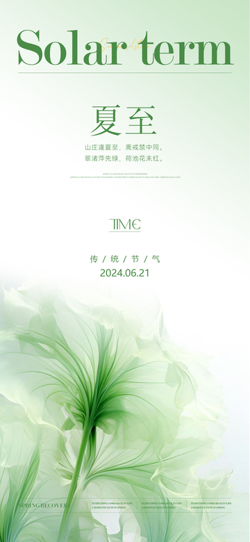 夏至二十四节气海报