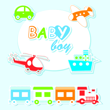 矢量交通工具儿童玩具车辆