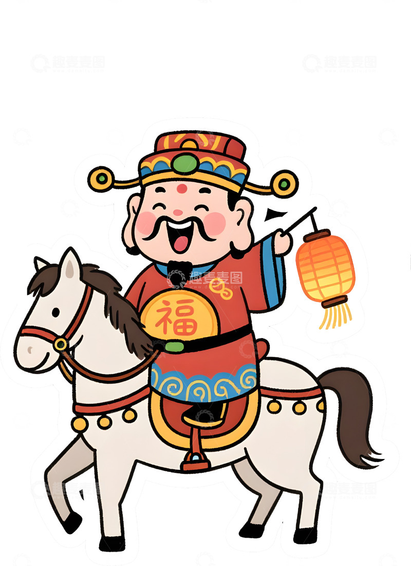 高清大图下载【趣麦麦图】春节喜庆财神爷