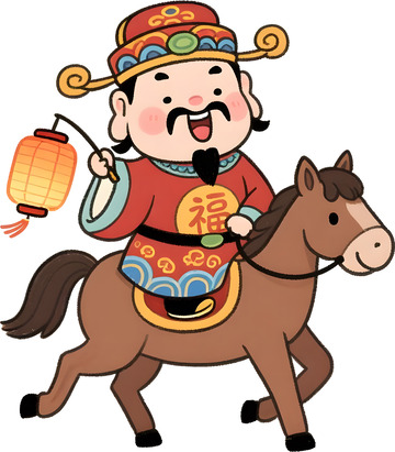 春节拜年财神爷