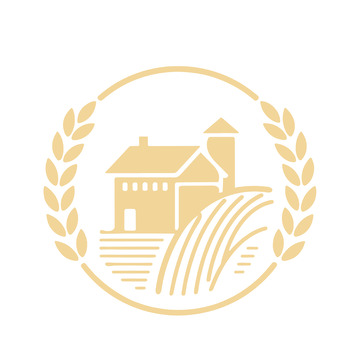 田园农场徽章设计素材