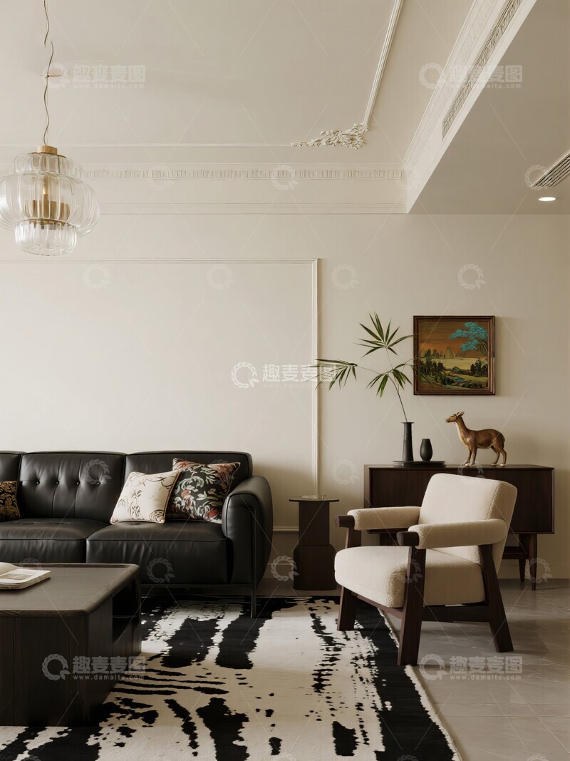 高清大图下载【趣麦麦图】酒店公寓房间客厅装修设计图