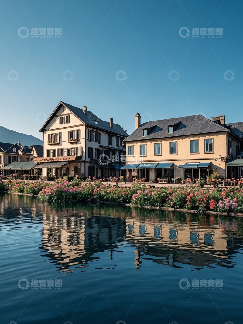 高清大图下载【趣麦麦图】欧洲山川湖边建筑风景旅行