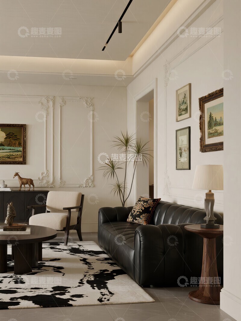 高清大图下载【趣麦麦图】酒店公寓房间客厅装修样板间