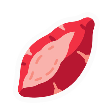 卡通红薯矢量素材