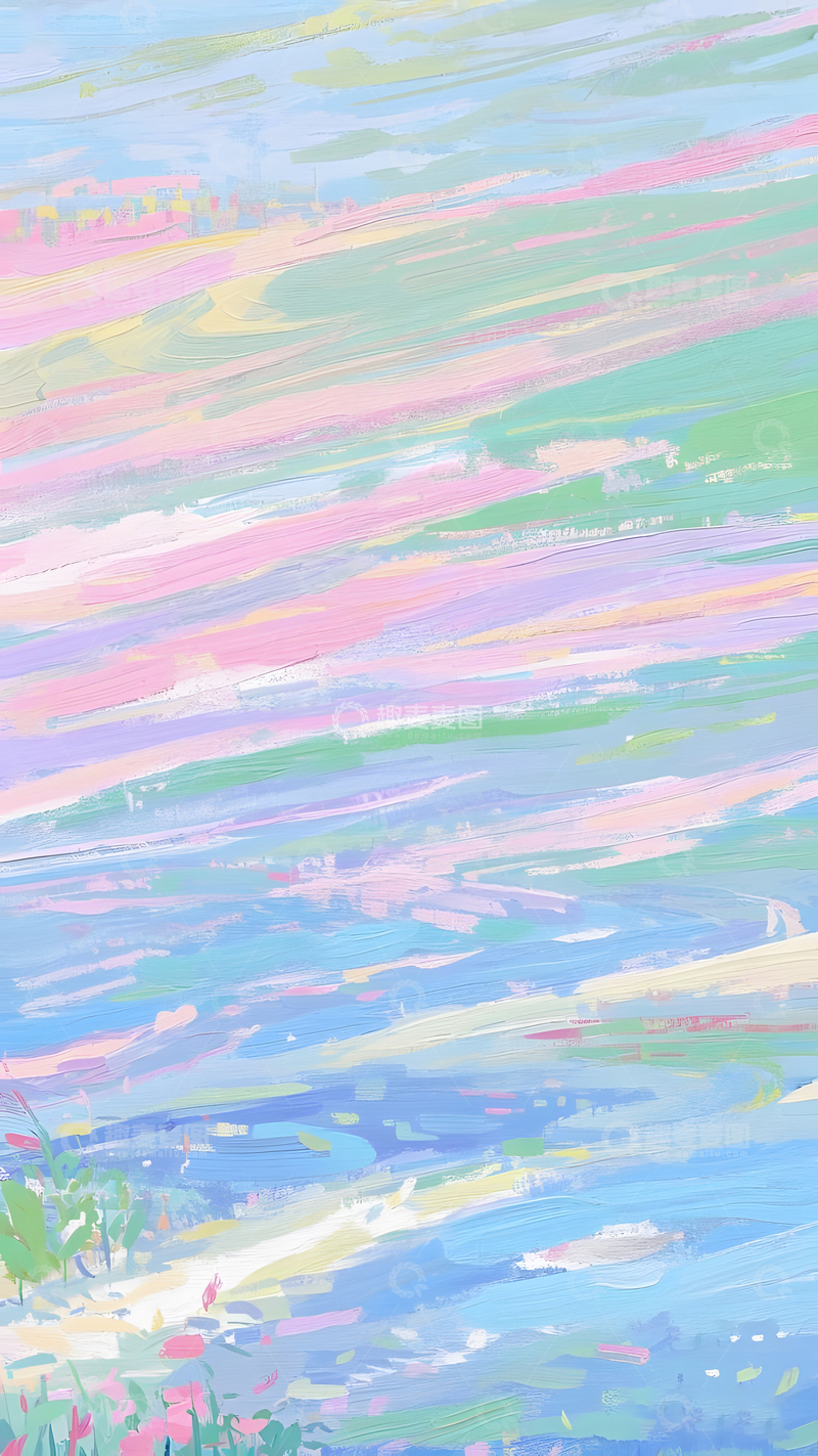 高清大图下载【趣麦麦图】风景油画装饰插画3