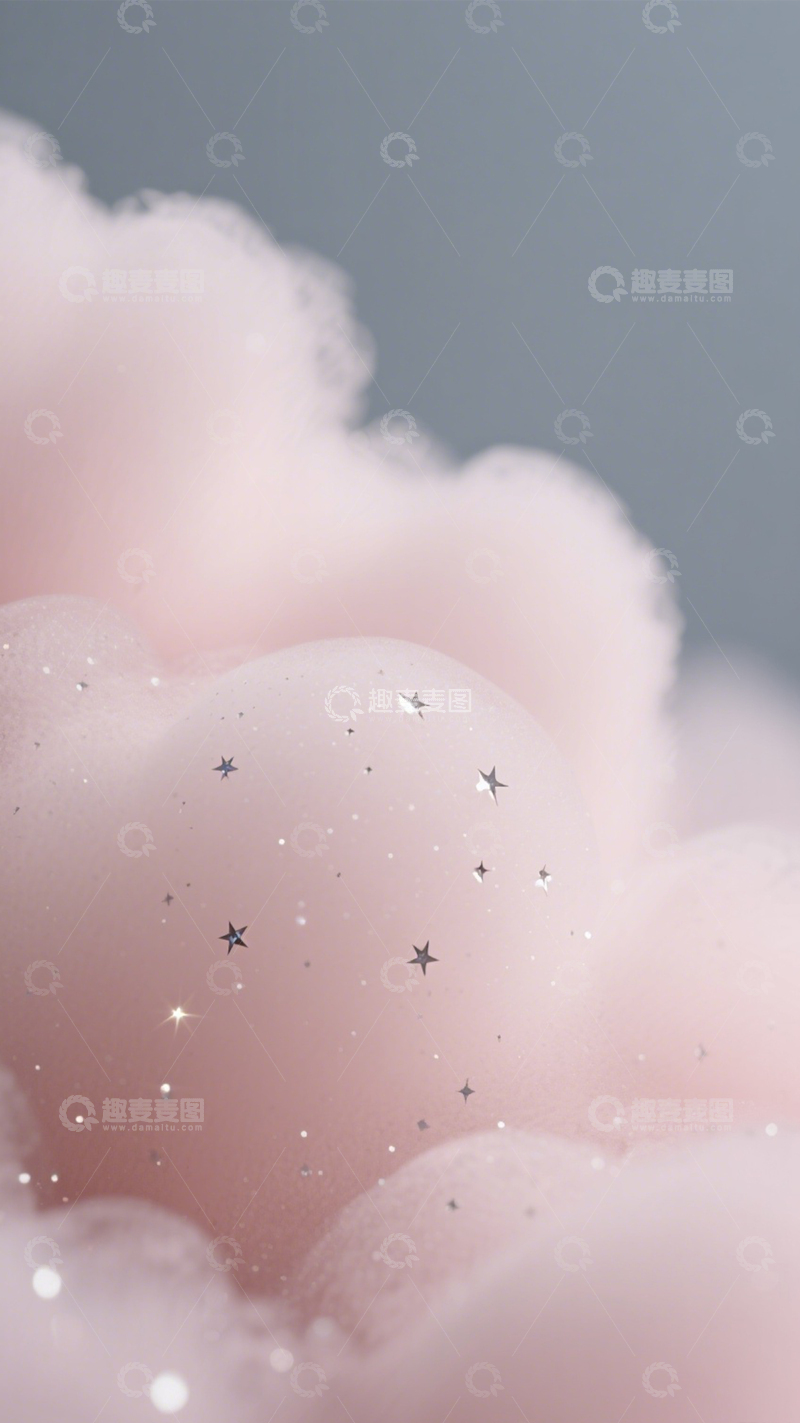 高清大图下载【趣麦麦图】粉云星光梦幻背景素材3