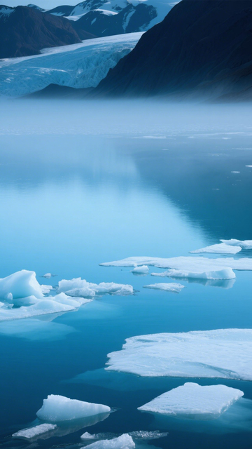 冰川蓝湖清冷风景素材4