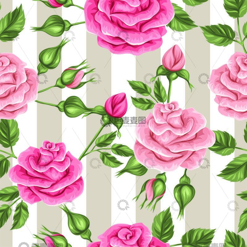 粉玫瑰矢量免扣