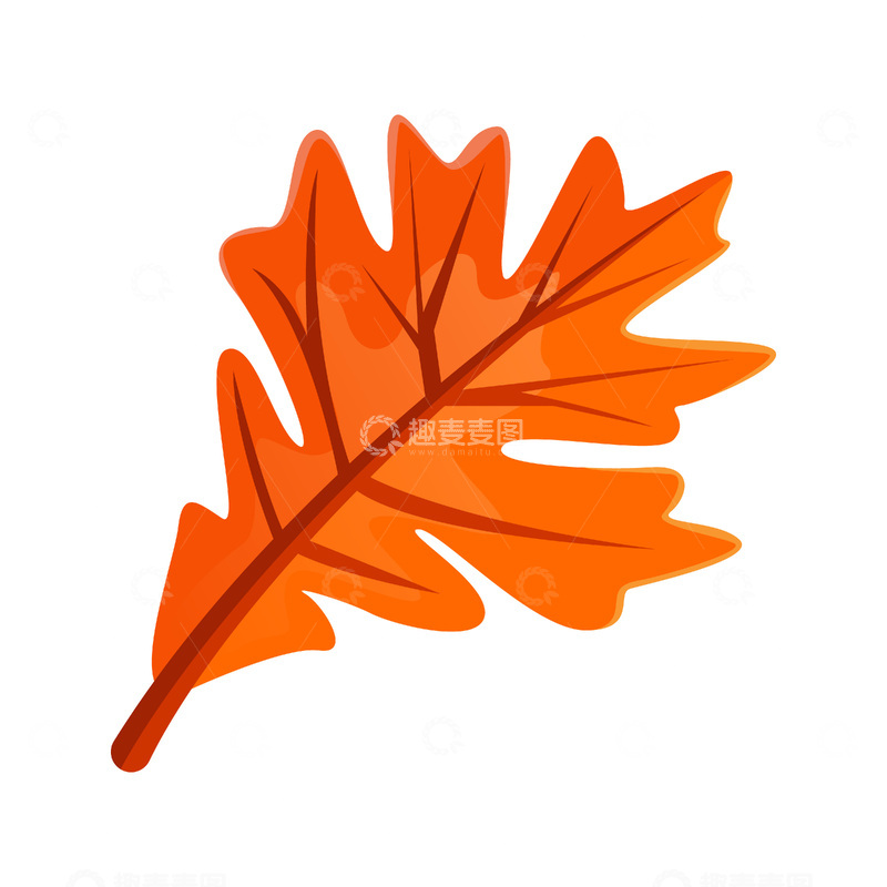 源文件下载【趣麦麦图】秋分节气枯叶落叶树叶叶子