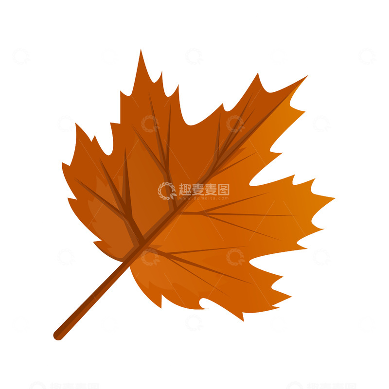 源文件下载【趣麦麦图】秋分节气枫叶梧桐叶树叶枯叶叶子