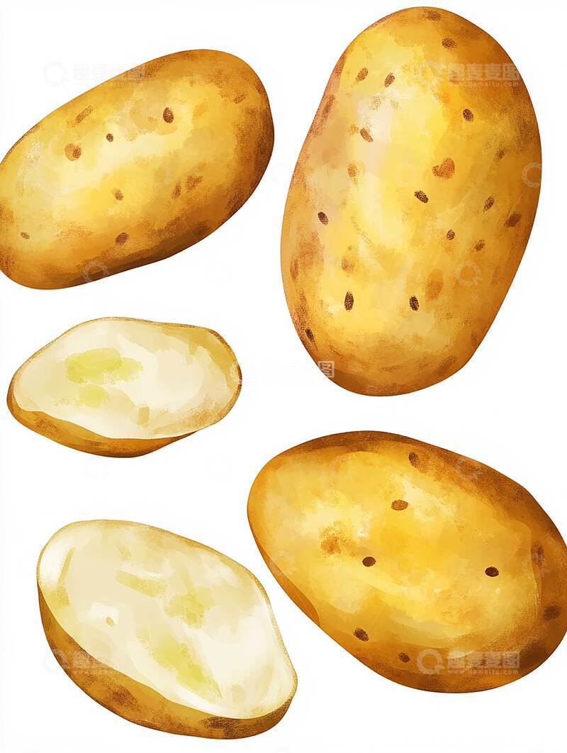 高清大图下载【趣麦麦图】土豆  滑润  甜润
