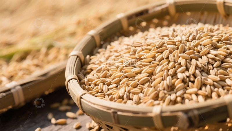 高清大图下载【趣麦麦图】颗粒饱满的稻米摄影