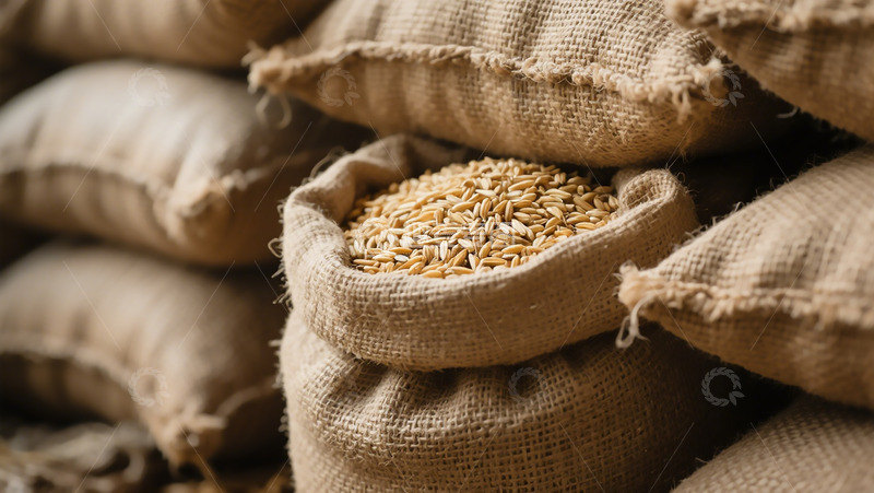 高清大图下载【趣麦麦图】收获稻谷包装摄影