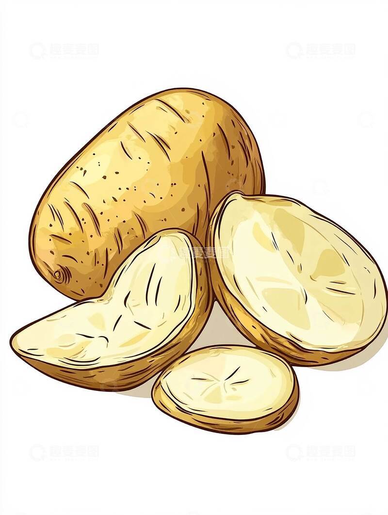 高清大图下载【趣麦麦图】土豆  滑润  酥软