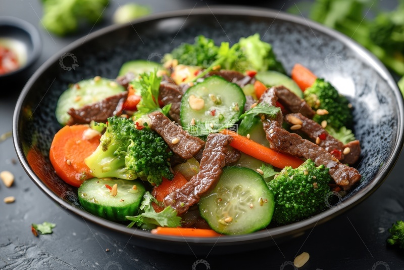 高清大图下载【趣麦麦图】一盘新鲜的沙拉美食